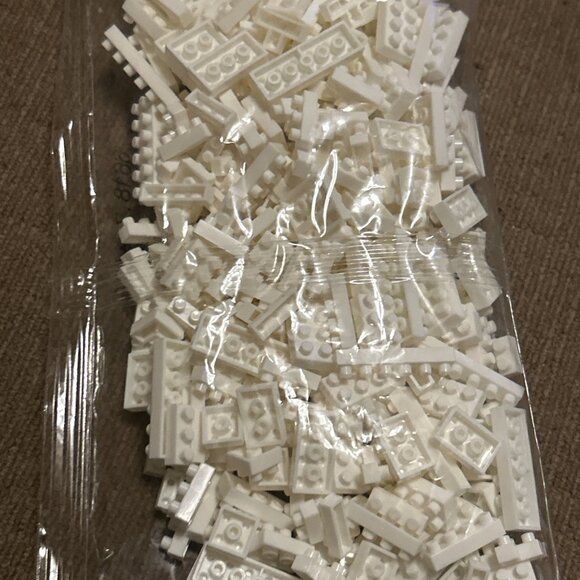 LEGO 1x2 Panel w/ Center Divider-Heel Protector White Large Qty No Label Read - Picture 9 of 16